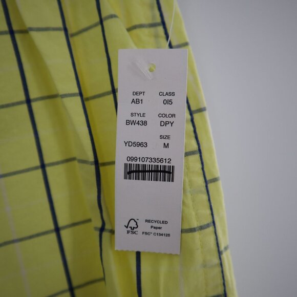 J. Crew Patterened Boxer Mens Yellow Relaxed Resort Beach Vacation Sleepwear NWT - Picture 2 of 9